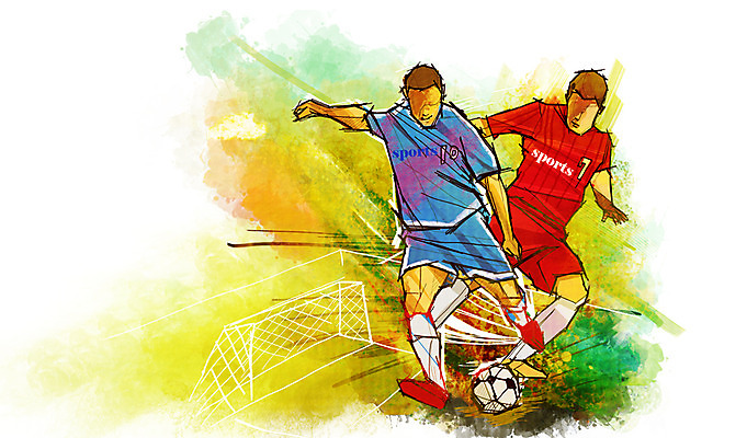 전신 PSD 남자 스포츠 포즈 백그라운드 올림픽 일러스트 축구공 공 모션 운동선수 서기 사람 경기 성인 두명 운동복 운동 구기 미식축구 축구 자신감 목표 골대 열정 남자만 성인남자만 성인만 월드싸커 국내일러스트 옷 감정 컨셉 축구용품 건강 파일형식