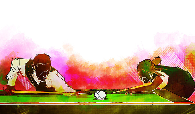 PSD 여자 남자 스포츠 포즈 백그라운드 일러스트 모션 운동선수 서기 들기 사람 경기 상반신 성인 두명 운동 자신감 목표 당구 열정 당구공 당구대 당구채 성인만 국내일러스트 감정 컨셉 공 건강 구기 당구용품 파일형식