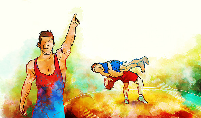 전신 PSD 남자 스포츠 포즈 백그라운드 올림픽 일러스트 모션 운동선수 서기 사람 경기 성인 세명 운동복 운동 자신감 목표 열정 레슬링 남자만 성인남자만 성인만 국내일러스트 옷 감정 컨셉 건강 격투기 파일형식