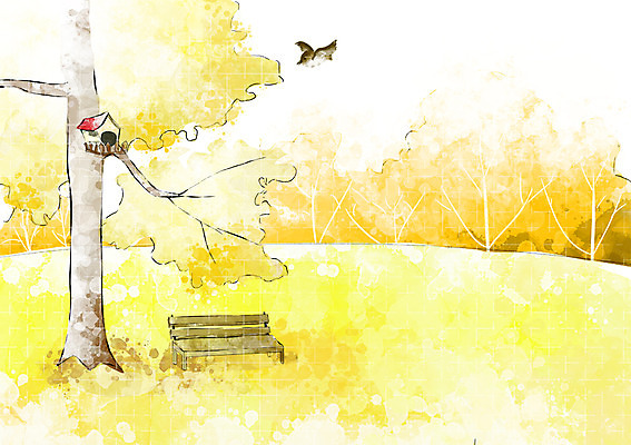 PSD 나무 식물 동물 구름 사계절 계절 공원 백그라운드 벤치 의자 일러스트 자연 조류 하늘 따뜻함 풍경 초원 사람없음 가을풍경 가을 자연백그라운드 가을배경 국내일러스트 자연요소 공공시설 가구 생태계 파일형식 가을_계절