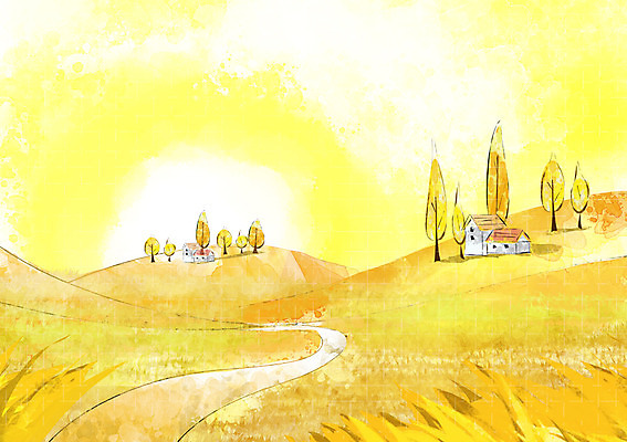 PSD 나무 식물 구름 건축물 사계절 계절 길 백그라운드 일러스트 자연 하늘 주택 따뜻함 풍경 초원 사람없음 태양 노을 가을풍경 일몰 가을 오솔길 자연백그라운드 가을배경 국내일러스트 자연요소 건축 건물 생태계 파일형식 가을_계절