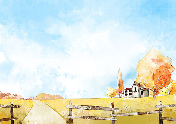 PSD 나무 식물 구름 건축물 사계절 계절 길 백그라운드 일러스트 자연 하늘 주택 따뜻함 풍경 초원 사람없음 울타리 마을 가을풍경 가을 자연백그라운드 가을배경 국내일러스트 자연요소 건축 건물 담장 생태계 파일형식 가을_계절