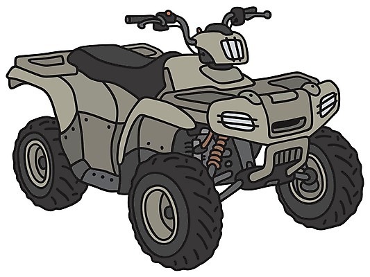 EPS 해외이미지 일러스트 사람없음 회색 오토바이 4륜바이크 해외202004 해외일러스트 컬러 바이크 파일형식 벡터 이미지허브