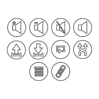 EPS 해외이미지 일러스트 버튼 세트 만화 수집 심플 해외202004 해외일러스트 파일형식 벡터 이미지허브