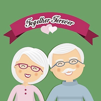 EPS 해외이미지 캐릭터 커플 할아버지 행복 리본 할머니 일러스트 가족 사랑 사람 성인 메시지 만화 은퇴 고립 옛날 조부모 해외202004 해외일러스트 일러캐릭터 여자 노년 남자 감정 관계 파일형식 벡터 이미지허브
