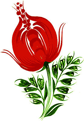 EPS 해외이미지 디자인 꽃 백그라운드 잎 일러스트 수채화 미술 사람없음 빨간색 초록색 손그림 해외202004 해외일러스트 식물 컬러 문화예술 파일형식 벡터 이미지허브