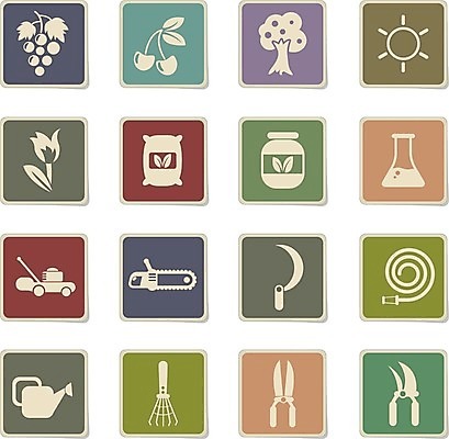 EPS 해외이미지 나무 꽃 스티커 가방 일러스트 포도 태양 물뿌리개 튤립 체리 심볼 플라스크 원예 호스 낫 갈퀴 전기톱 해외202004 해외일러스트 자연요소 식물 잡화 과일 실험기구 취미 톱 파일형식 벡터 이미지허브