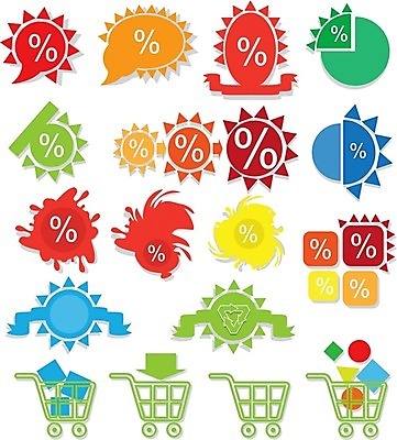 EPS 해외이미지 디자인 일러스트 빨간색 초록색 파란색 쇼핑 상점 땅 심볼 사인 무역 이익 관심 제의 해외202004 해외일러스트 산업 컬러 파일형식 벡터 이미지허브