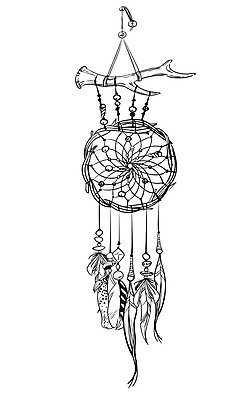 EPS 해외이미지 전통 일러스트 사람없음 장식 꿈 구슬 깃털 부적 드림캐쳐 해외202004 해외일러스트 파일형식 벡터 이미지허브