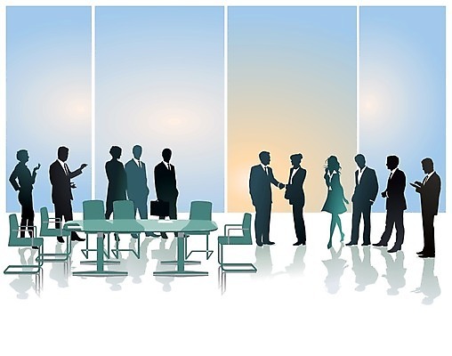 EPS 해외이미지 여자 남자 실루엣 일러스트 회사 비즈니스 사업가 회의 대화 사람 사무실 인사 업무 작업 직장인 비즈니스맨 비즈니스우먼 사회 그룹 해외202004 해외일러스트 직업 촬영기법 말하기 예절 공동체 파일형식 벡터 이미지허브