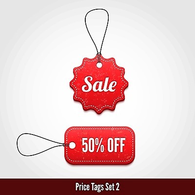 EPS 해외이미지 스티커 일러스트 사람없음 빨간색 세트 꼬리표 라벨 세일 해외202004 해외일러스트 컬러 프레임 파일형식 벡터 이미지허브