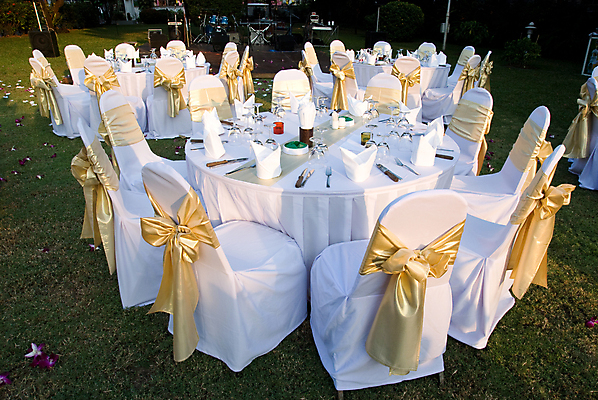 포토 JPG 해외이미지 결혼 의자 탁자 이벤트 잔디 사람없음 야외 파티 정원 저녁식사 식탁보 흰색 축하 황금 활 정중 해외202004 해외포토 식물 컬러 가구 컨셉 식사 파일형식 이미지허브