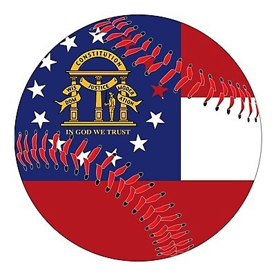 EPS 해외이미지 스포츠 일러스트 공 미술 그래픽 빨간색 미국 야구 게임 흰색 깃발 원형 땀 고립 바늘땀 조지아 해외202004 해외일러스트 도형 컬러 북아메리카 놀이 문화예술 구기 동유럽 파일형식 벡터 이미지허브