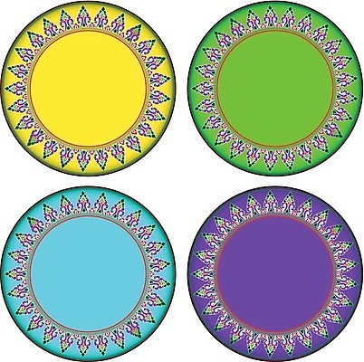 EPS 해외이미지 디자인 선 패턴 일러스트 태국 프레임 장식 컬러풀 원형 엘리먼트 스타일 해외202004 해외일러스트 도형 아시아 컬러 무늬 파일형식 벡터 이미지허브