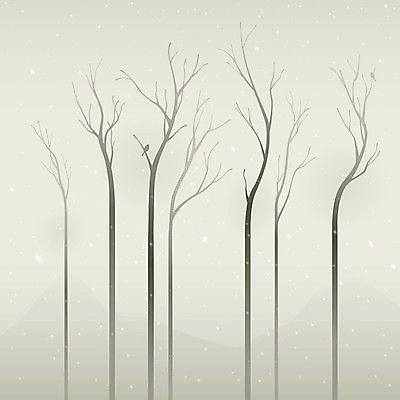 EPS 해외이미지 나무 겨울 일러스트 사람없음 눈 분위기 겨울풍경 해외202004 해외일러스트 자연요소 식물 계절 컨셉 날씨 풍경 파일형식 벡터 이미지허브