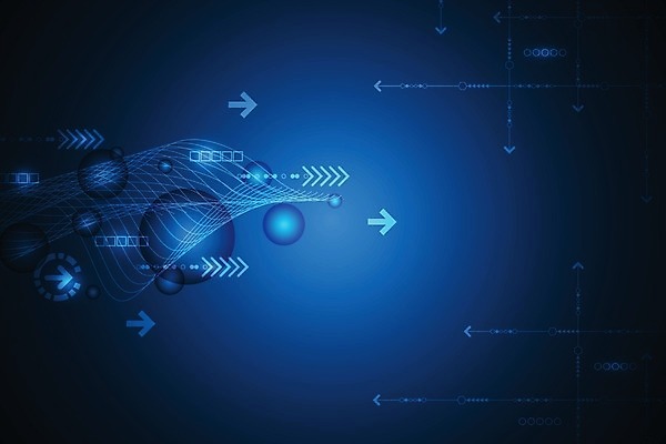 EPS 해외이미지 디자인 화살표 컨셉 일러스트 추상 미래 사람없음 그래픽 파란색 디지털 해외202004 해외일러스트 컬러 무늬 파일형식 벡터 이미지허브