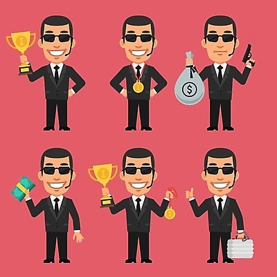 EPS 해외이미지 캐릭터 디자인 돈 일러스트 미술 경비 사람 정장 그래픽 컵 세트 선글라스 업무 플랫 보호 만화 수집 가득함 메달 오브젝트 보안 클립 경호원 마스코트 스파이 캐리커처 해외202004 해외일러스트 일러캐릭터 직업 식기 옷 안경 컨셉 문화예술 안전 작업 재산 그림 상_상패 파일형식 벡터 이미지허브