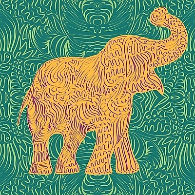 EPS 해외이미지 클립아트 동물 야생동물 꽃무늬 일러스트 아프리카 자연 코끼리 장식 그리기 사파리 만족 그림 손그림 공상 고립 스타일 해외202004 해외일러스트 꽃 감정 나라 무늬 포유류 모션 생태계 파일형식 벡터 이미지허브