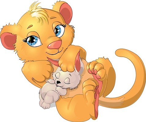 EPS 해외이미지 클립아트 동물 캐릭터 백그라운드 일러스트 미소 사람없음 갈색 토끼 사자 그림 카툰스타일 해외202004 해외일러스트 일러캐릭터 컬러 포유류 표정 반려동물 파일형식 벡터 이미지허브