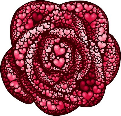 EPS 해외이미지 꽃 꽃무늬 일러스트 휴가 발렌타인데이 사랑 빨간색 컬러풀 한개 장미 하트 열정 해외202004 해외일러스트 모양 식물 1 감정 컬러 무늬 데이이벤트 파일형식 벡터 이미지허브