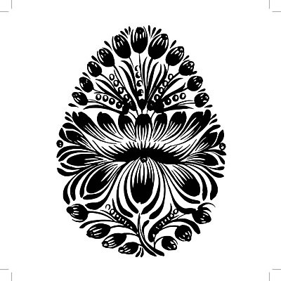 EPS 해외이미지 디자인 꽃 백그라운드 잎 일러스트 부활절 미술 사람없음 검은색 부활절계란 해외202004 해외일러스트 식물 기념일 컬러 문화예술 계란 파일형식 벡터 이미지허브