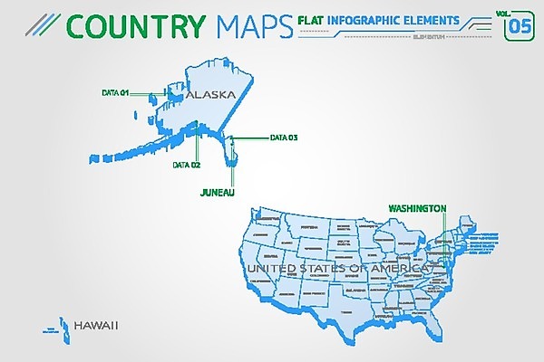 EPS 해외이미지 지구 선 백그라운드 지도 일러스트 비즈니스 사람없음 글로벌 미국 인포그래픽 경계선 도시 하와이 지역 알래스카 인터페이스 해외202004 해외일러스트 북아메리카 경계 파일형식 벡터 이미지허브