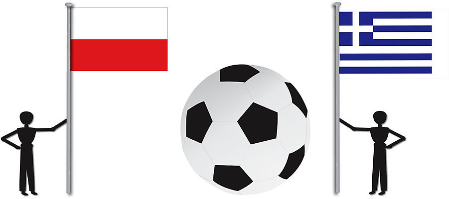 EPS 해외이미지 유럽 스포츠 십자가 일러스트 공 서기 소년 빨간색 파란색 검은색 축구 게임 흰색 깃발 결과 왼쪽 그리스 폴란드 상대 해외202004 해외일러스트 남자 나라 어린이 컬러 컨셉 모션 놀이 구기 방향 파일형식 벡터 이미지허브