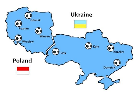 EPS 해외이미지 디자인 유럽 스포츠 백그라운드 지도 일러스트 공 놀이 미술 파란색 노란색 검은색 축구 유로 게임 흰색 깃발 도시 연도 심볼 주인 폴란드 브로츠와프 엘리먼트 우크라이나 토너먼트 바르샤바 해외202004 해외일러스트 나라 컬러 돈 문화예술 구기 파일형식 벡터 이미지허브