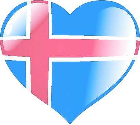 EPS 해외이미지 모양 1 지도 일러스트 아이슬란드 컬러풀 하트 깃발 역사 심볼 싱글 해외202004 해외일러스트 유럽 컬러 파일형식 벡터 이미지허브