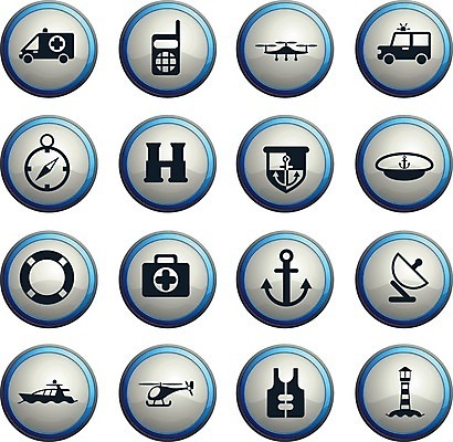 EPS 해외이미지 일러스트 보트 헬리콥터 나침반 신호등 구급차 지프 심볼 닻 구명용품 해외202004 해외일러스트 배_교통 승용차 자동차 비행기 안전장비 파일형식 벡터 이미지허브