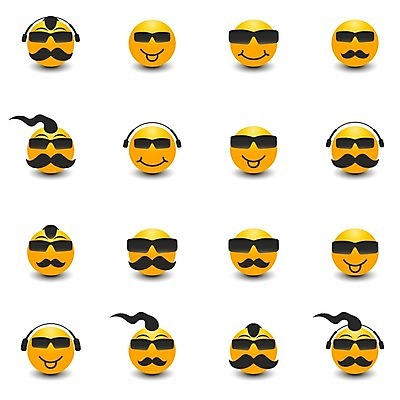 EPS 해외이미지 캐릭터 디자인 행복 감정 얼굴 일러스트 미술 미소 웃음 사람 세트 선글라스 노란색 머리 헤드폰 웹 기쁨 표현 원형 유머 만화 심볼 콧수염 사인 호기심 그림 긍정 코믹 이모티콘 고립 아바타 힙스터 해외202004 해외일러스트 일러캐릭터 도형 패션 안경 컬러 음향기기 컨셉 인터넷 문화예술 수염 표정 신체부위 파일형식 벡터 이미지허브