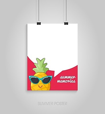 EPS 해외이미지 디자인 포스터 말풍선 일러스트 매달리기 사람없음 빨간색 선글라스 파인애플 서류집게 해외202004 해외일러스트 안경 컬러 과일 모션 집게 열대과일 파일형식 벡터 이미지허브