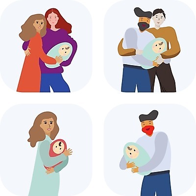 EPS 해외이미지 캐릭터 커플 여자 딸 행복 어린이 일러스트 가족 관계 엄마 병원 사랑 사람 성인 세트 부모 컬러풀 건강관리 임산부 임신 육아 아기 아빠 플랫 수집 성별 동성애자 고립 입양 해외202004 해외일러스트 일러캐릭터 감정 컬러 의학 건강 관리 파일형식 벡터 성소수자 이미지허브