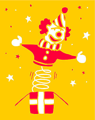 EPS 해외이미지 행복 별 일러스트 선물 선물상자 상자 컬러풀 놀람 광대 유머 만화 해외202004 해외일러스트 자연요소 감정 컬러 표정 파일형식 벡터 이미지허브