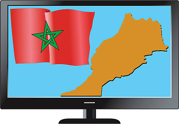 EPS 해외이미지 백그라운드 지도 인터넷 일러스트 추상 프레임 컴퓨터 세트 스크린 텔레비전 깃발 모로코 전국 해외202004 해외일러스트 무늬 아프리카 전자제품 파일형식 벡터 이미지허브