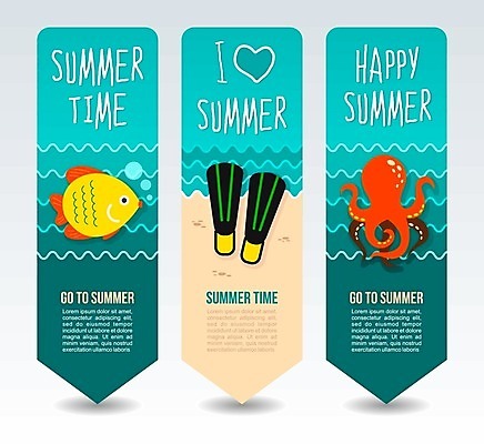 EPS 해외이미지 배너 세로배너 파도 일러스트 어류 해변 사람없음 하트 오리발 문어 민트색 베이지색 배너세트 해외202004 해외일러스트 모양 바다 컬러 연체동물 세로 세트 수중동물 파일형식 벡터 이미지허브