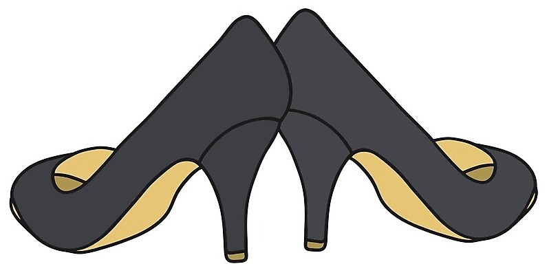 EPS 해외이미지 신발 일러스트 파티 유행 검은색 축하 가죽 만화 펌프 해외202004 해외일러스트 컬러 컨셉 이벤트 파일형식 벡터 이미지허브