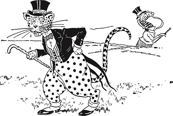 EPS 해외이미지 동물 알파벳 드레스 선 일러스트 미술 검은색 수확 흰색 눈물 그림 판화 L 표범 해외202004 해외일러스트 영어 옷 감정 컬러 농업 포유류 문화예술 파일형식 벡터 이미지허브