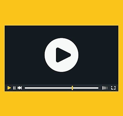 EPS 해외이미지 일러스트 사람없음 노란색 멀티미디어 UI 플레이어 해외202004 해외일러스트 컬러 파일형식 벡터 이미지허브