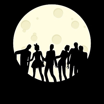 EPS 해외이미지 템플릿 전통 배너 행복 실루엣 포스터 백그라운드 일러스트 벽지 파티 검은색 어둠 방 할로윈 달 가을 축하 군중 야간 무서움 10월 호러 좀비 오싹 해외202004 해외일러스트 자연요소 계절 감정 컬러 컨셉 촬영기법 사람 이벤트 날짜 공포 파일형식 벡터 이미지허브