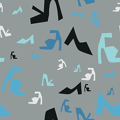 EPS 해외이미지 신발 패턴 일러스트 파란색 유행 검은색 회색 흰색 해외202004 해외일러스트 컬러 무늬 파일형식 벡터 이미지허브