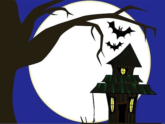EPS 해외이미지 일러스트 휴가 주택 미술 어둠 할로윈 보름달 유령 그림 박쥐 판잣집 해외202004 해외일러스트 포유류 문화예술 건물 달 파일형식 벡터 이미지허브