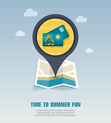 EPS 해외이미지 구름 디자인 여행 지도 일러스트 사람없음 여름 여름휴가 바캉스 심볼 엽서 위치 해외202004 해외일러스트 카드프레임 자연요소 계절 휴가 프레임 편지 파일형식 벡터 여름_계절 이미지허브