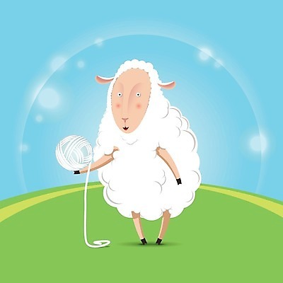 EPS 해외이미지 백그라운드 일러스트 공 하늘 흰색 양 실 볏짚 양고기 실뭉치 해외202004 해외일러스트 컬러 포유류 육류 짚 파일형식 벡터 이미지허브