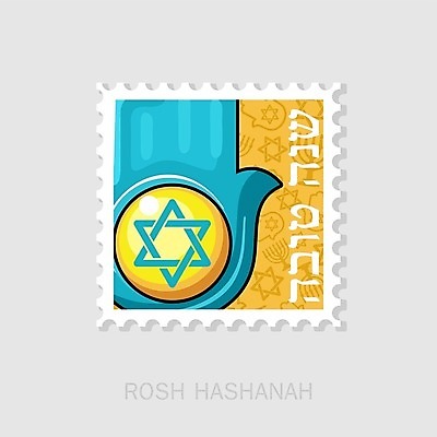 EPS 해외이미지 하늘색 일러스트 사람없음 노란색 유대교 우표 다윗의별 해외202004 해외일러스트 종교 컬러 파란색 수학 파일형식 벡터 이미지허브