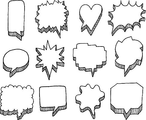 EPS 해외이미지 말풍선 일러스트 통신 대화 세트 3D 그룹 변화 토론 만화 스케치 그림 개성 카피스페이스 해외202004 해외일러스트 컨셉 말하기 미술 공백 디지털합성 파일형식 벡터 이미지허브