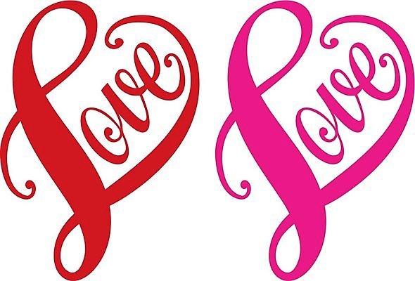 EPS 해외이미지 디자인 실루엣 분홍색 일러스트 캘리그라피 발렌타인데이 사랑 타이포그라피 사람없음 빨간색 단어 흰색 하트 사인 필기체 레터링 해외202004 해외일러스트 모양 문자 감정 컬러 데이이벤트 촬영기법 파일형식 벡터 이미지허브