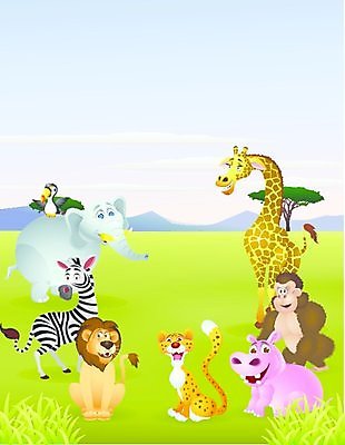 EPS 해외이미지 동물 캐릭터 야생동물 백그라운드 일러스트 아프리카 자연 조류 코끼리 사람없음 원숭이 그룹 사자 기린 사파리 얼룩말 하마 고릴라 침팬지 해외202004 해외일러스트 일러캐릭터 나라 포유류 말_동물 생태계 파일형식 벡터 이미지허브