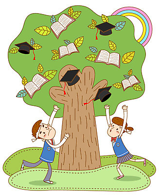전신 나무 식물 학생 여학생 여자 교육 남자 교복 남학생 무지개 일러스트 홍보캐릭터 학사모 청소년 고등학생 나뭇잎 서기 사람 두명 10대 책 펼침 수능 시험 입시 수험생 수능대비 십대만 국내일러스트 일러캐릭터 AI파일 자연요소 캐릭터 모자_잡화 옷 잎 졸업 모션 학습 파일형식 벡터