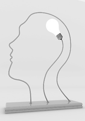 PSD 편집이미지 얼굴 상징 백그라운드 생각 전구 상상 조명 아이디어 사람없음 옆모습 컴퓨터그래픽 그래픽 3D소스 3D 피규어 입체 오브젝트 백열등 편집소스 편집3D 뷰포인트 컨셉 신체부위 미니어처 디지털합성 파일형식